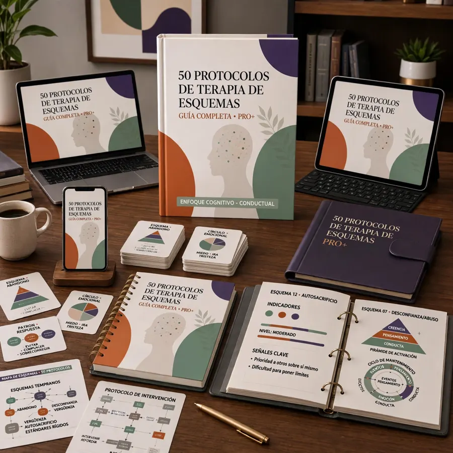 Pack Profesional de 50 Protocolos de Terapia de Esquemas